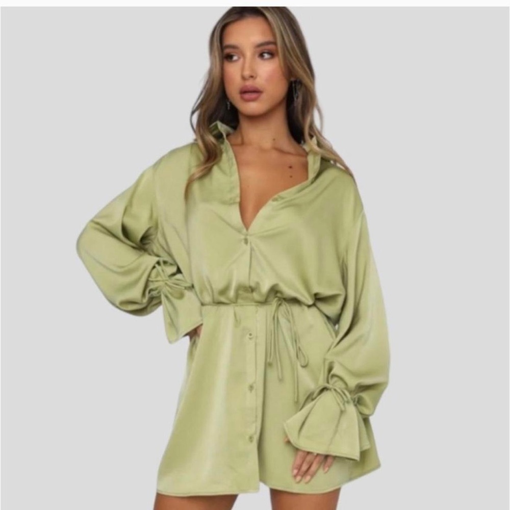 White Fox Shirt Dress